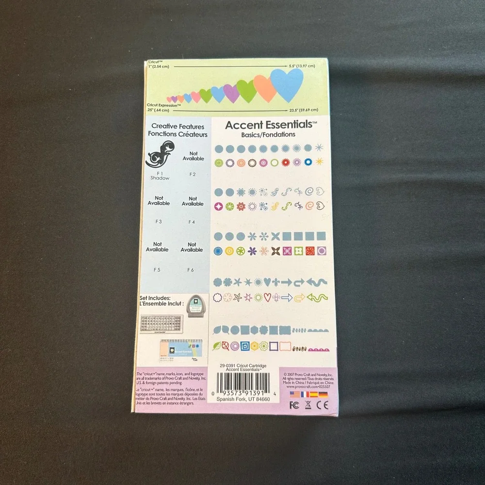 Cricut electronic cutter Accent Essentials cartridge Link Status Unknown